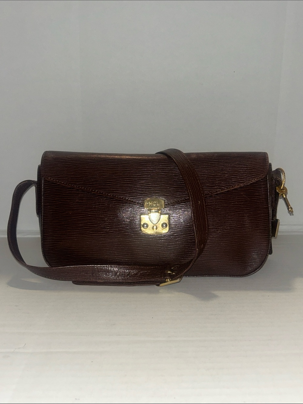 HCL Germany brown leather shoulder bag handbag